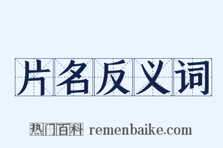 片名反义词是什么意思的图片